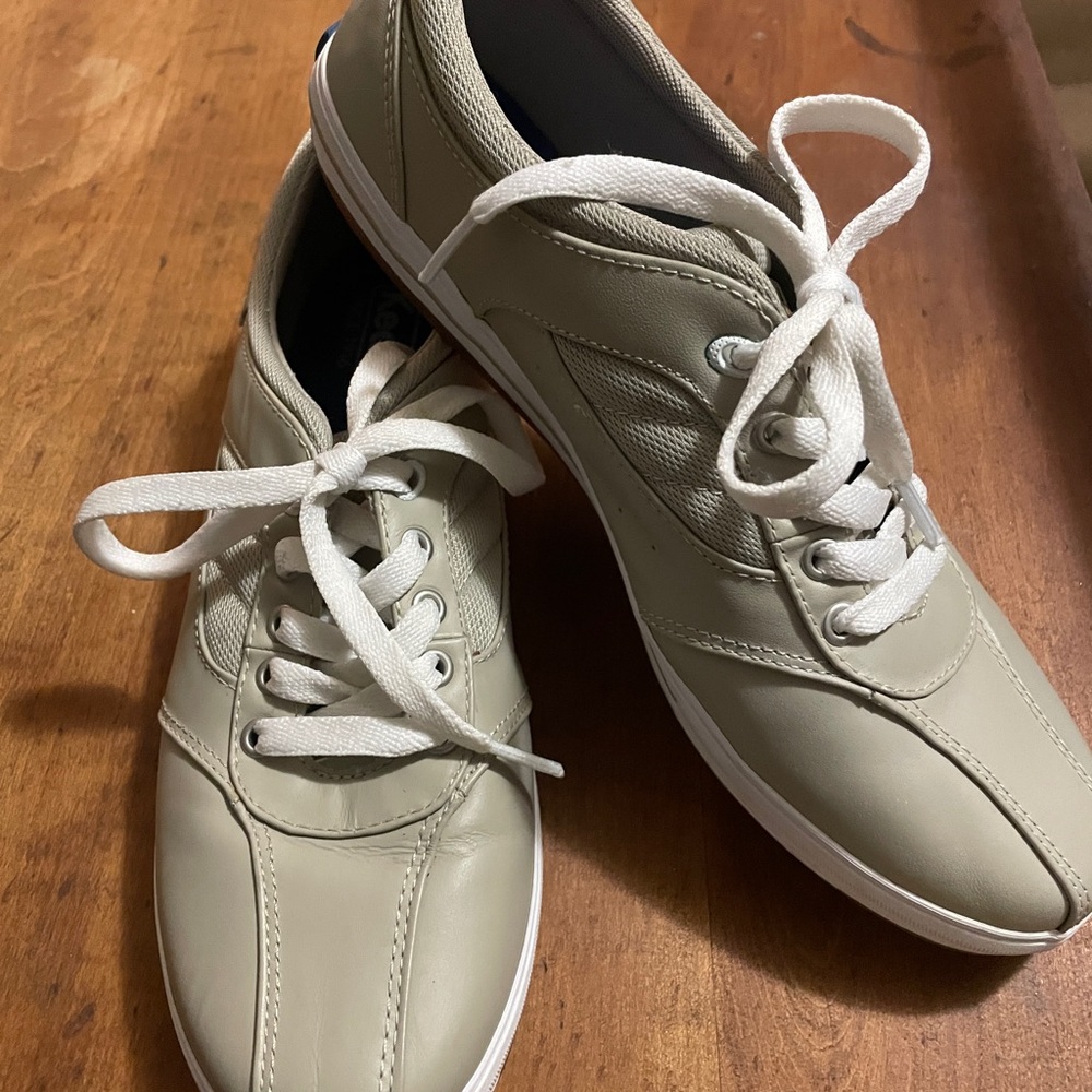 Keds Tan Athletic Shoes with Low-Top Design and White Sole